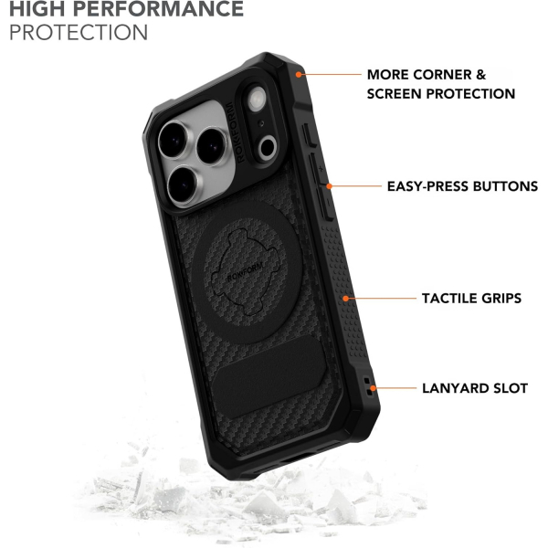 Rokform Apple iPhone 17 Pro Rugged Klf-Black