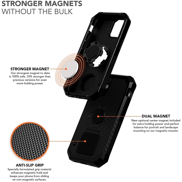 Rokform iPhone 12 Pro Max Manyetik Klf (MIL-STD-810G)-Black