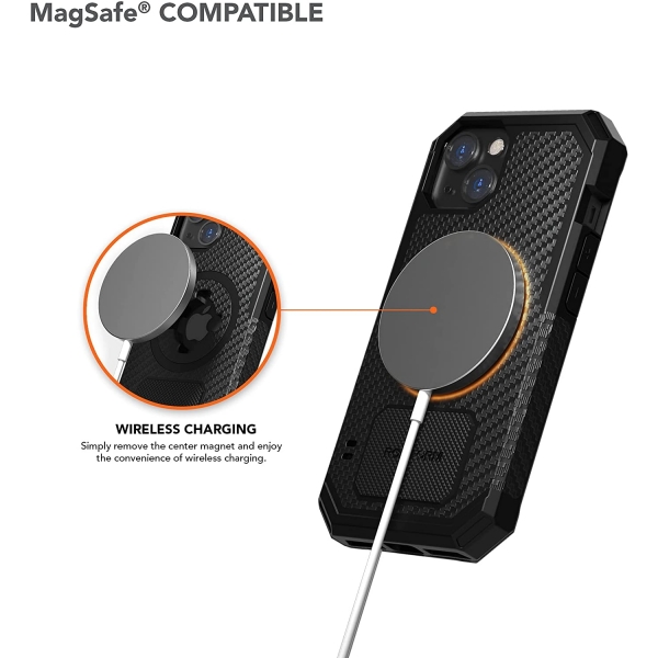 Rokform iPhone 13 Mini Manyetik Klf (MIL-STD-810G)-Black