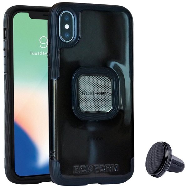 Rokform iPhone X Socket Seri Klf/ Ara in Tutucu (MIL-STD-810G)-Black