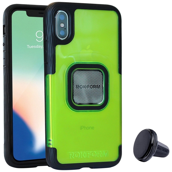 Rokform iPhone X Socket Seri Klf/ Ara in Tutucu (MIL-STD-810G)-Yellow