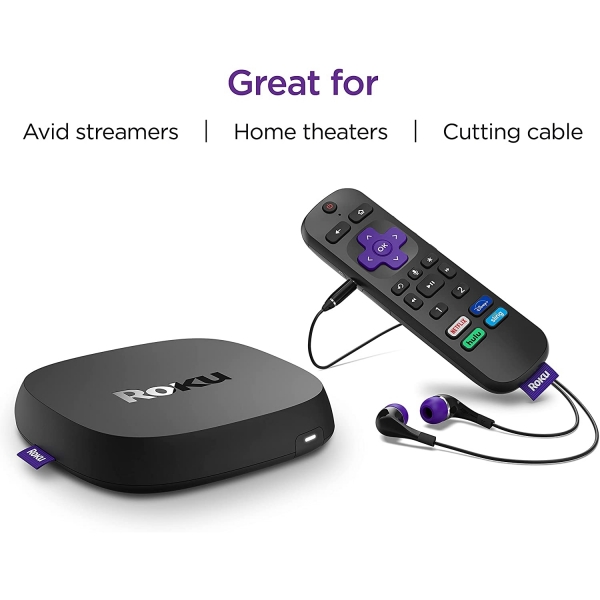 Roku Ultra 2020 HD/4K/HDR Streaming Media Player Voice Remote