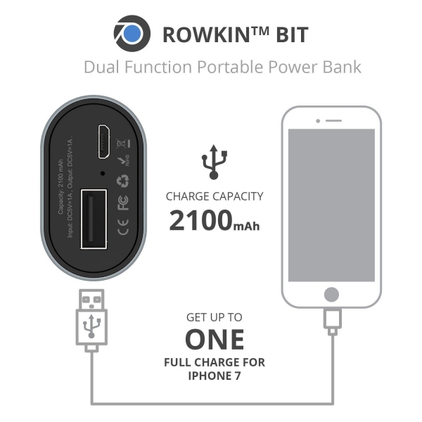 Rowkin Bit Charge Stereo True arjl Kablosuz Kulak i Kulaklk-Space Grey