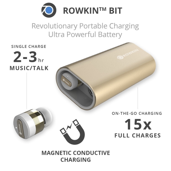 Rowkin Bit Charge Stereo True arjl Kablosuz Kulak i Kulaklk-Gold