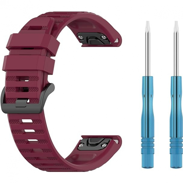 RuenTech Silikon Garmin Fenix 7 Kay-Red