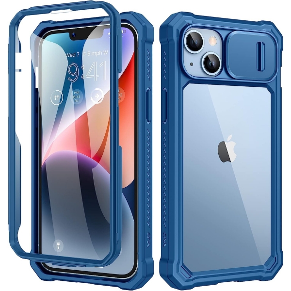 Ruky Apple iPhone 15 Plus Tam Korumal Klf -Blue