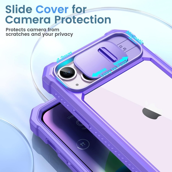 Ruky Apple iPhone 15 Plus Tam Korumal Klf -Purple