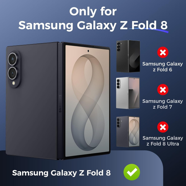 Ruky Galaxy Z Fold 8 MagSafe Ekran Koruyuculu K�l�f-Black