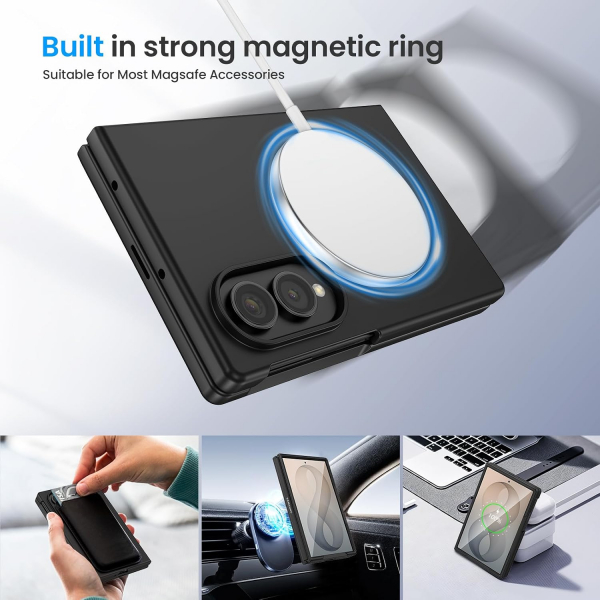 Ruky Galaxy Z Fold 8 MagSafe Ekran Koruyuculu K�l�f-Black