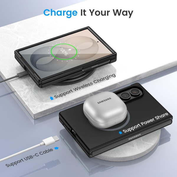Ruky Galaxy Z Fold 8 MagSafe Ekran Koruyuculu K�l�f-Black