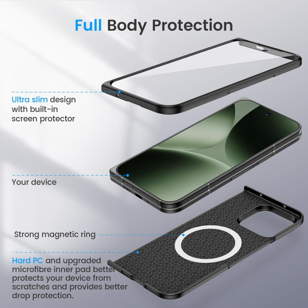 Ruky Google Pixel 11 Pro Fold Uyumlu Manyetik K�l�f-Black
