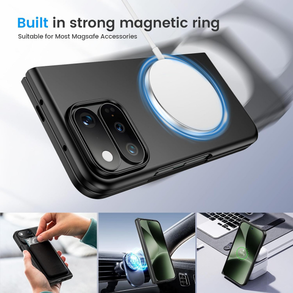 Ruky Google Pixel 11 Pro Fold Uyumlu Manyetik K�l�f-Black
