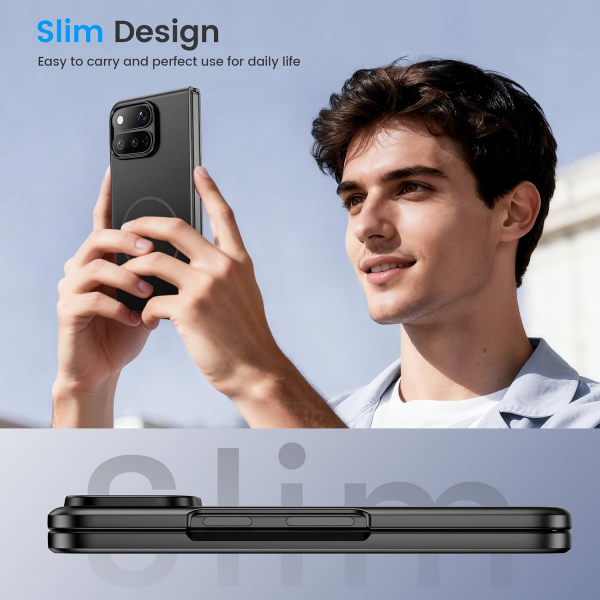 Ruky Google Pixel 11 Pro Fold Uyumlu Manyetik K�l�f-Black