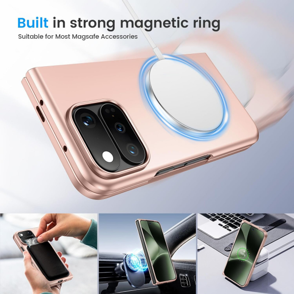 Ruky Google Pixel 11 Pro Fold Uyumlu Manyetik K�l�f-Gold