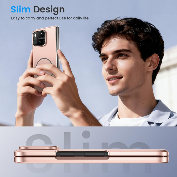 Ruky Google Pixel 11 Pro Fold Uyumlu Manyetik K�l�f-Gold