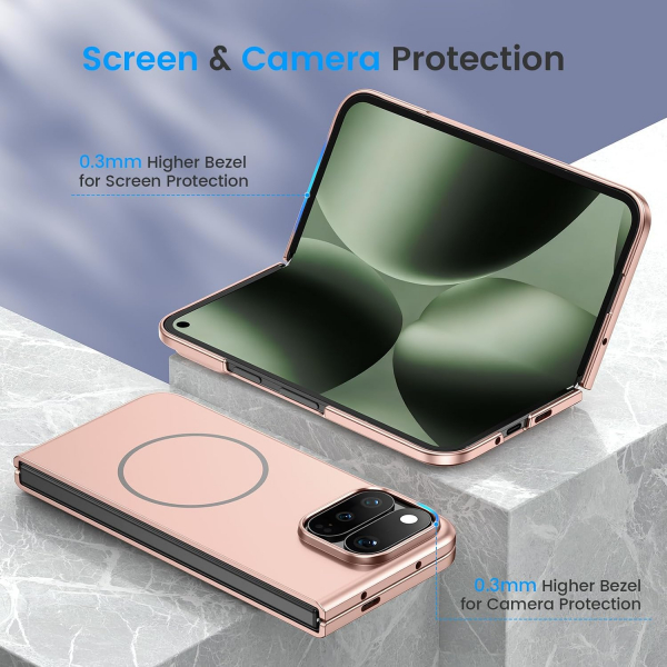 Ruky Google Pixel 11 Pro Fold Uyumlu Manyetik K�l�f-Gold