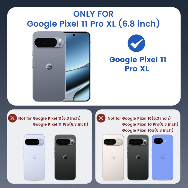 Ruky Google Pixel 11 Pro XL Gizlilik Caml� K�l�f-Clear
