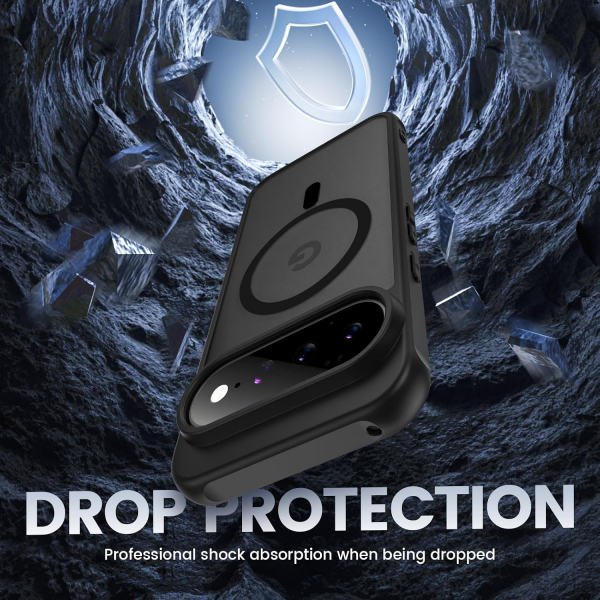 Ruky Google Pixel 11 Pro XL Gizlilik Caml� K�l�f-Black