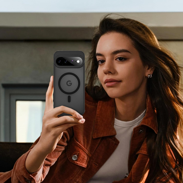 Ruky Google Pixel 11 Pro XL Gizlilik Caml� K�l�f-Black