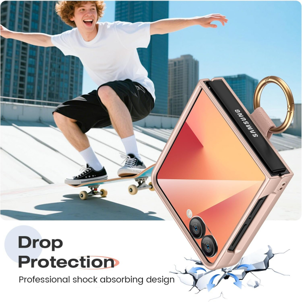 Ruky Samsung Galaxy Z Flip 7 Yzkl Klf-Rose Gold
