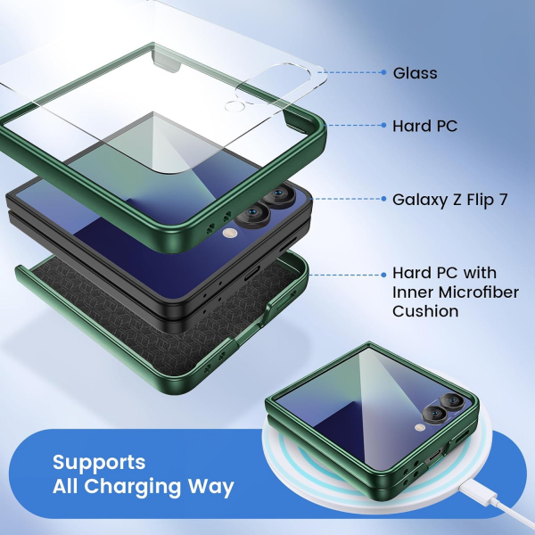 Ruky Samsung Galaxy Z Flip 7 Klf-Dark Green