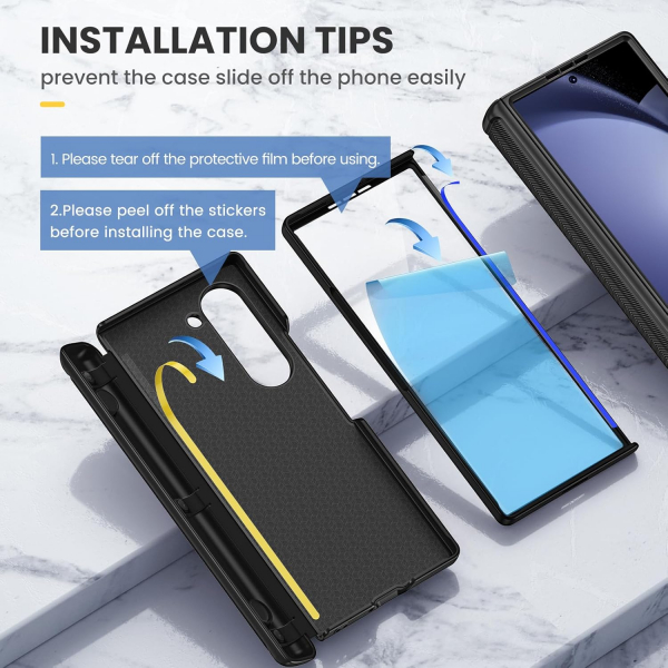 Ruky Tam Korumal Galaxy Z Fold 6 Klf-Carbon Fiber