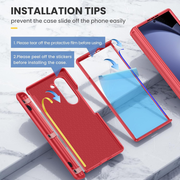 Ruky Tam Korumal Galaxy Z Fold 6 Klf-Red
