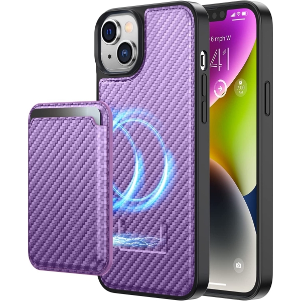Ruky iPhone 14 Plus Czdan Klf-Purple