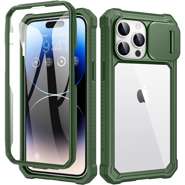 Ruky iPhone 14 Pro Max Tam Korumal Klf -Green