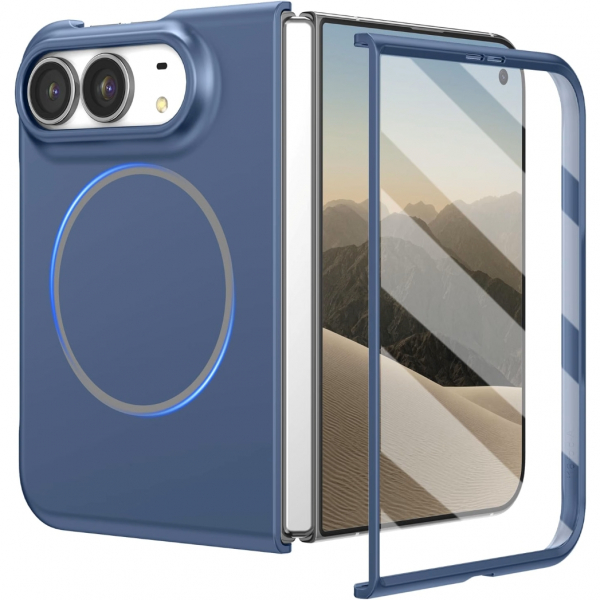 Ruky iPhone Duo Manyetik Ekran Koruyuculu K�l�f-Blue