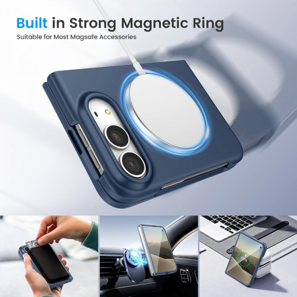 Ruky iPhone Duo Manyetik Ekran Koruyuculu K�l�f-Blue
