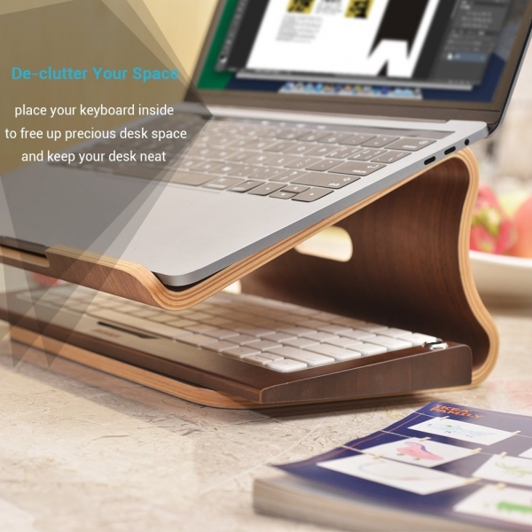 SAMDI Wood Laptop Stand-Black Walnut