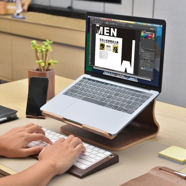 SAMDI Wood Laptop Stand-Black Walnut