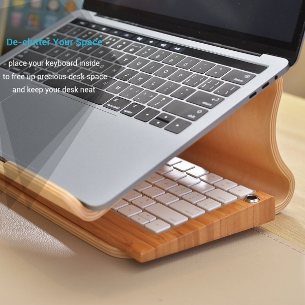 SAMDI Wood Laptop Stand-White Birch