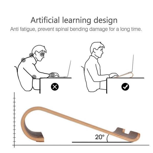 SAMDI Laptop/Tablet Stand-Black Walnut