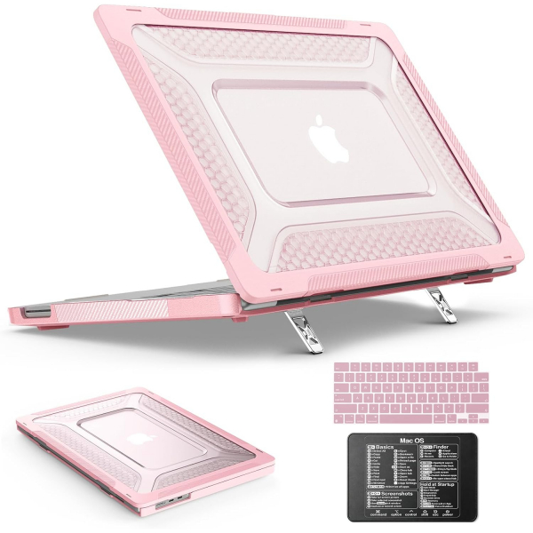 SEYMAC Katlanabilir Standl� MacBook Neo K�l�f� (13 �n�)-Pink