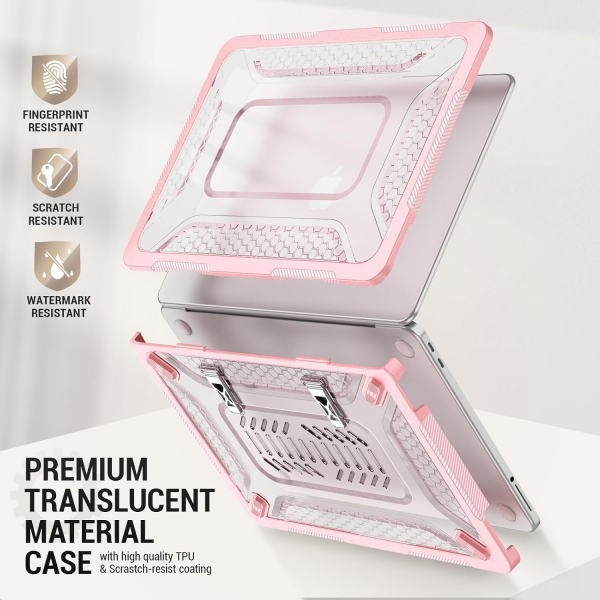 SEYMAC Katlanabilir Standl� MacBook Neo K�l�f� (13 �n�)-Pink