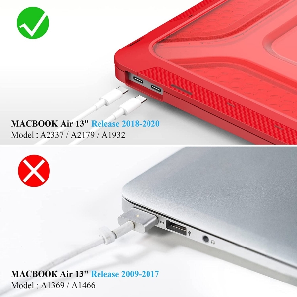 SEYMAC MacBook Air Koruyucu Klf (13 in)(M1)-Red