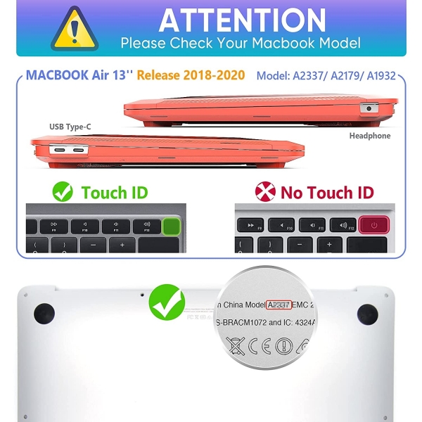 SEYMAC MacBook Air Koruyucu Klf (13 in)(M1)-Orange