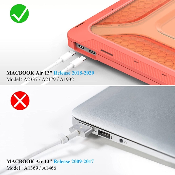 SEYMAC MacBook Air Koruyucu Kılıf (13 inç)(M1)-Orange