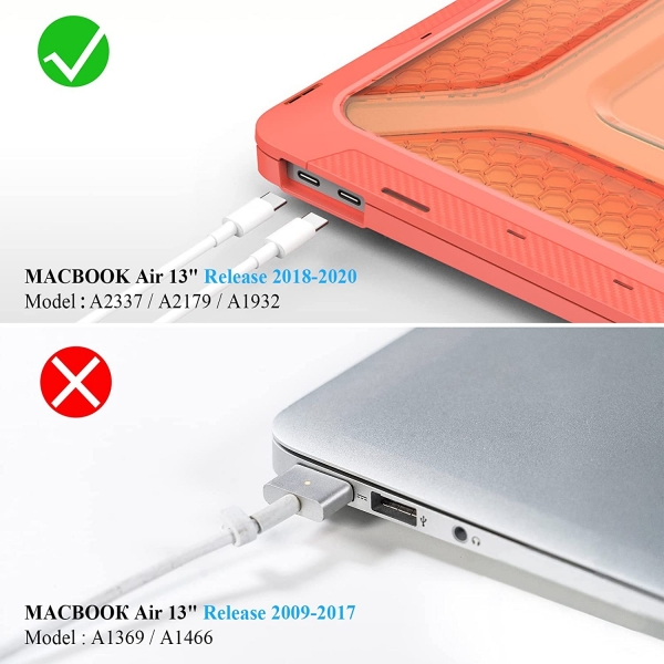 SEYMAC MacBook Air Koruyucu Klf (13 in)(M1)-Orange