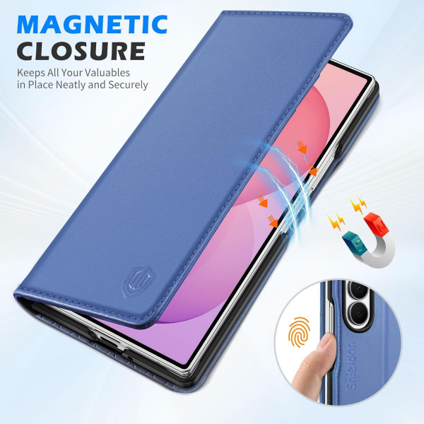SHIELDON Galaxy Z Fold 8 Ultra Deri C�zdanl� K�l�f-Wisteria Purple