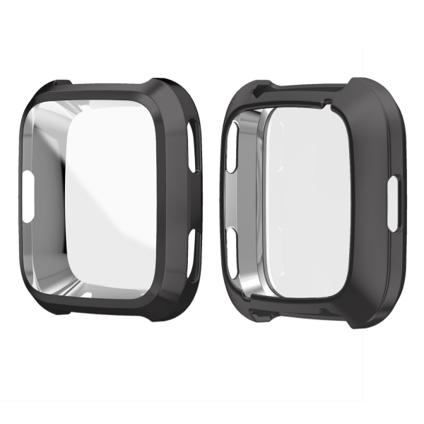 SIRUIBO Fitbit Versa Ekran Koruyucu Bumper Klf-Black