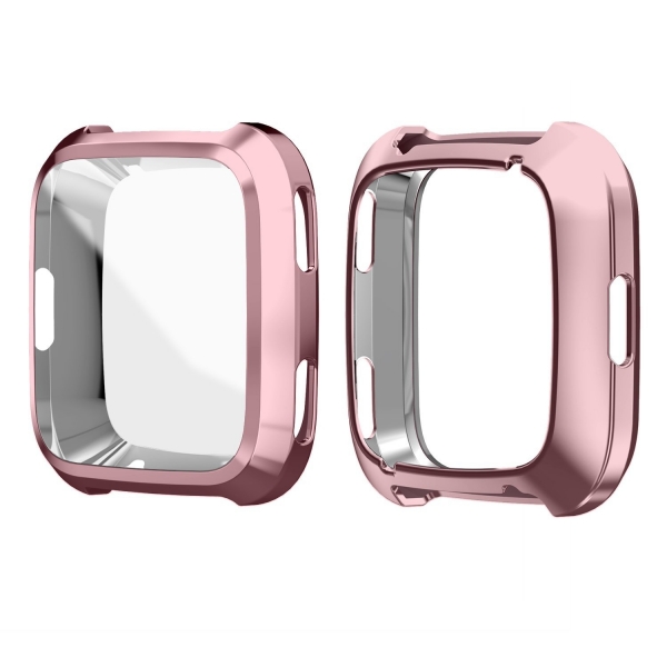 SIRUIBO Fitbit Versa Ekran Koruyucu Bumper Klf-Rose Gold