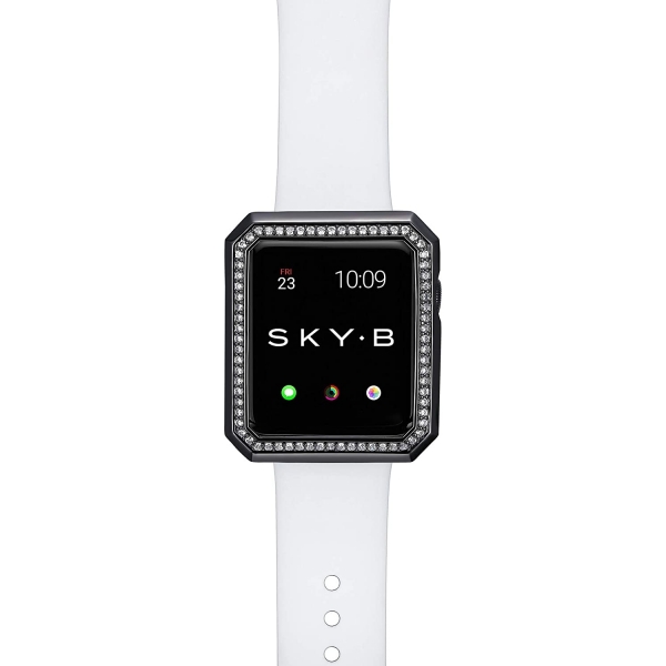 SKYB Deco Halo Serisi Apple Watch Koruyucu Klf (42mm)-Gunmetal