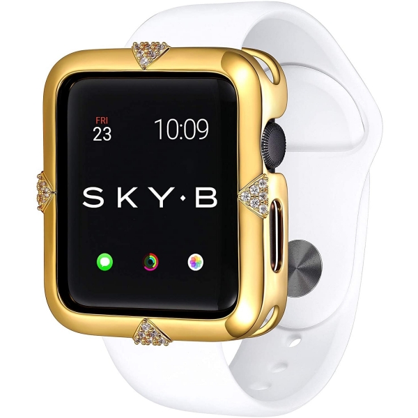 SKYB Pave Points Serisi Apple Watch Koruyucu Klf (38mm)-Gold
