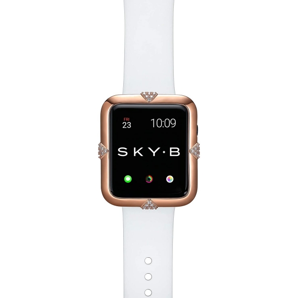 SKYB Pave Points Serisi Apple Watch Koruyucu Klf (44mm)-Rose Gold