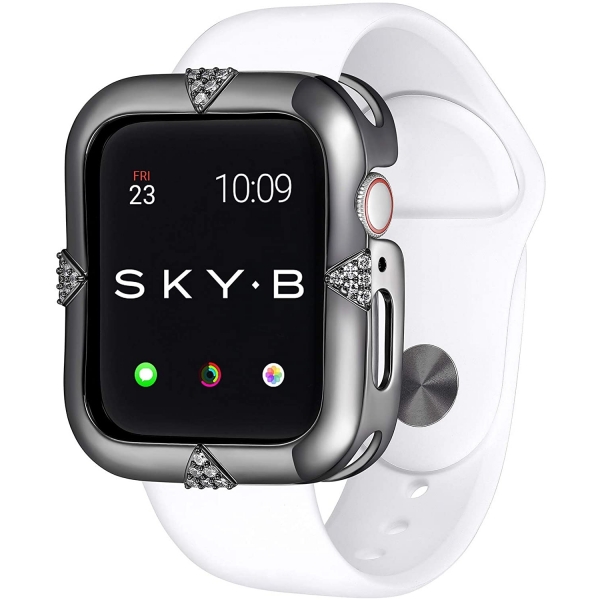 SKYB Pave Points Serisi Apple Watch Koruyucu Klf (38mm)-Gunmetal