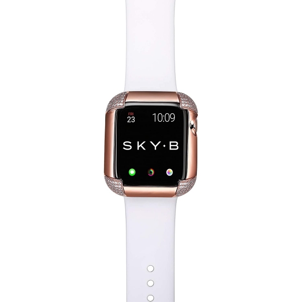 SKYB Pave Serisi Apple Watch Koruyucu Klf (44mm)-Rose Gold