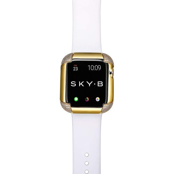 SKYB Pave Serisi Apple Watch Koruyucu Klf (44mm)-Gold